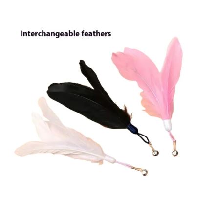 Interactive Feather Cat Teaser Wand