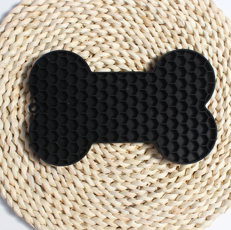 Bone-Shaped Silicone Lick Mat for Dogs