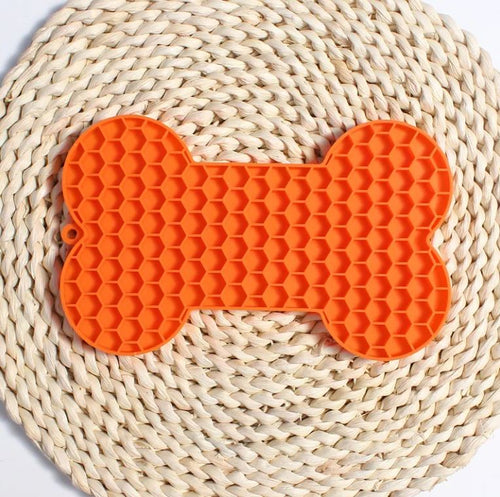 Bone-Shaped Silicone Lick Mat for Dogs