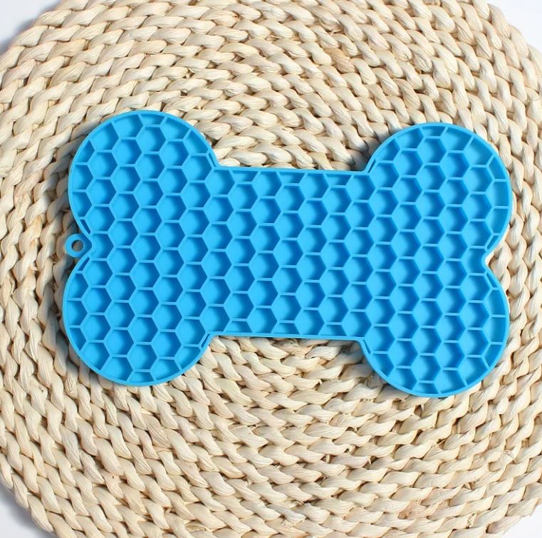 Bone-Shaped Silicone Lick Mat for Dogs