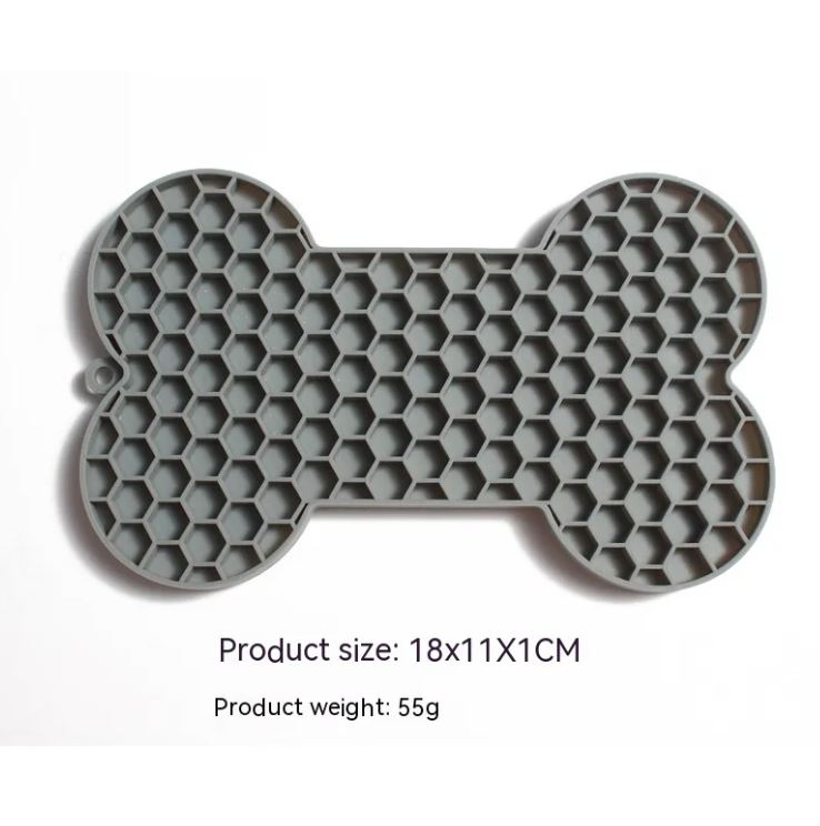 Bone-Shaped Silicone Lick Mat for Dogs