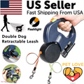 Tangle-Free Dual Retractable Dog Leash with LED Light