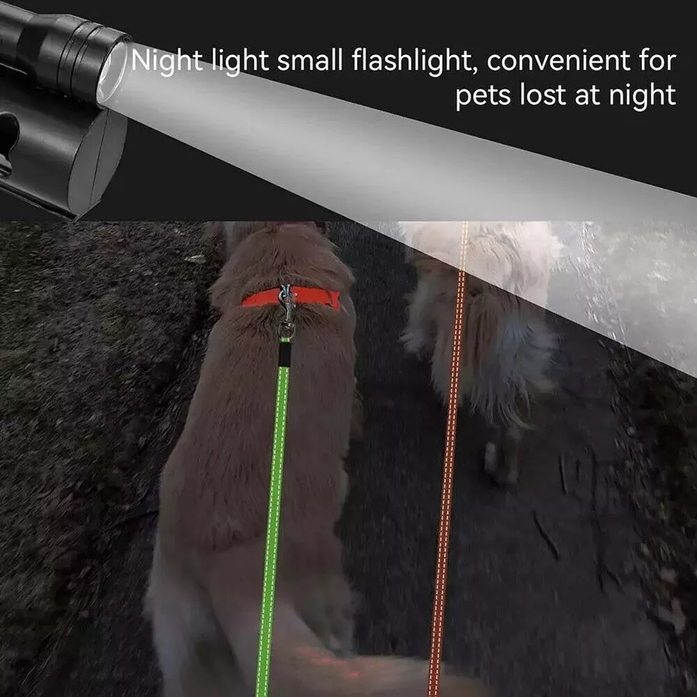 Tangle-Free Dual Retractable Dog Leash with LED Light